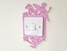 Decorative pink switch plate with fairy design