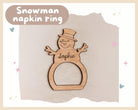 Cute wooden snowman napkin ring.