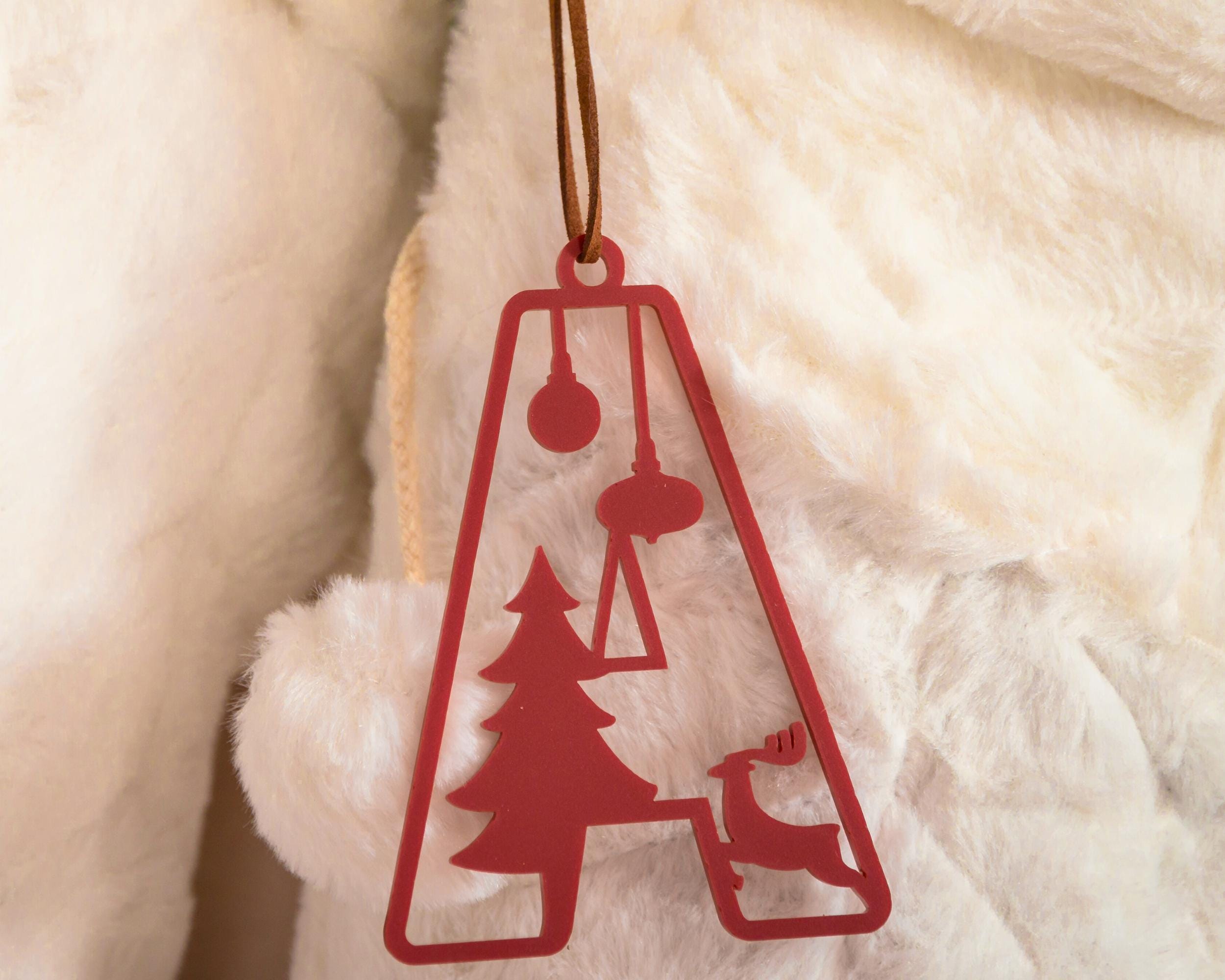 Stocking tag with festive christmas design