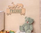 Safari theme wooden name sign